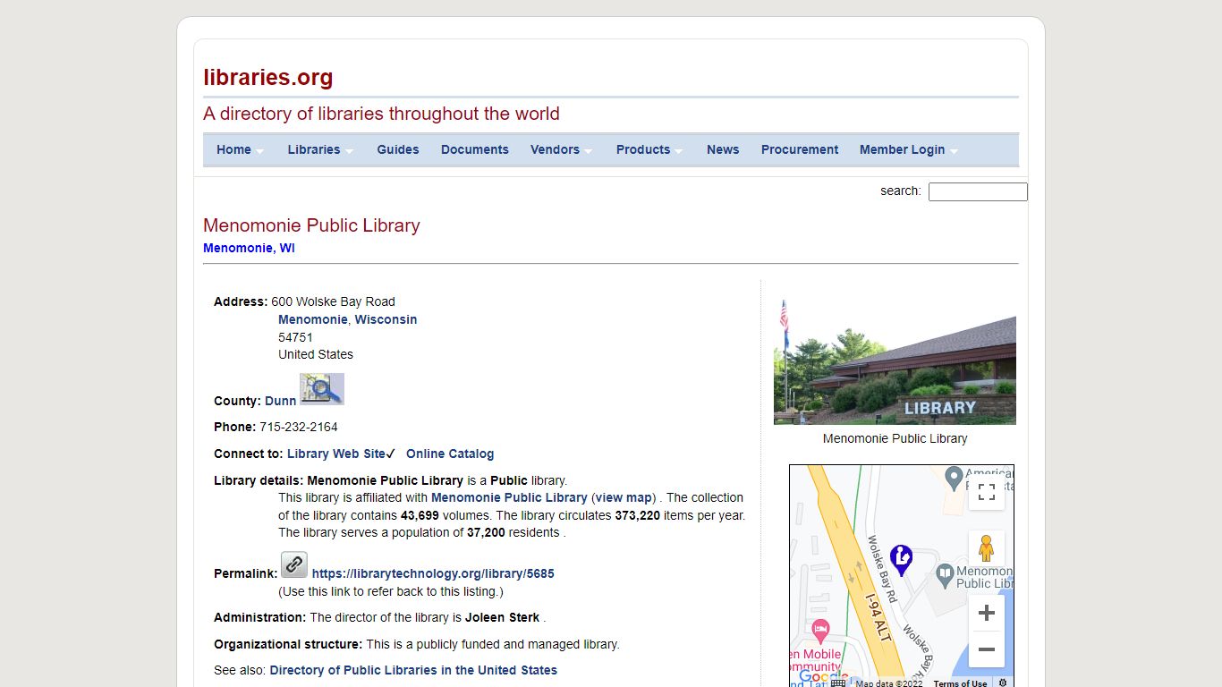 Menomonie Public Library -- Menomonie Public Library